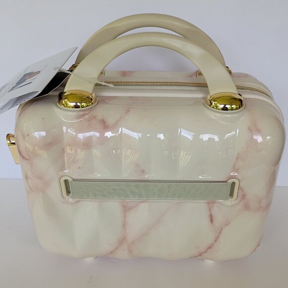 Marcy Mckenna The Essentials Milan Beauty Case Marble Gold hardware Case NWT - Picture 3 of 12